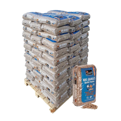Französische Holzpellets Crépito® Premium – Palette 1080kg (72 Säcke)