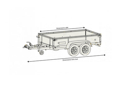 Klassischer Holzanhänger AMG75, 750 kg zulässiges Gesamtgewicht (255 x 133) – SARIS